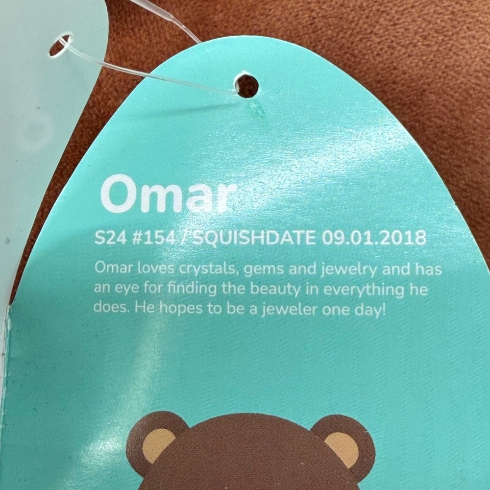 Squishmallows 24" Omar Brown Bear Large Jumbo Soft Toy Plush Stuffed Animal RARE - Picture 8 of 11